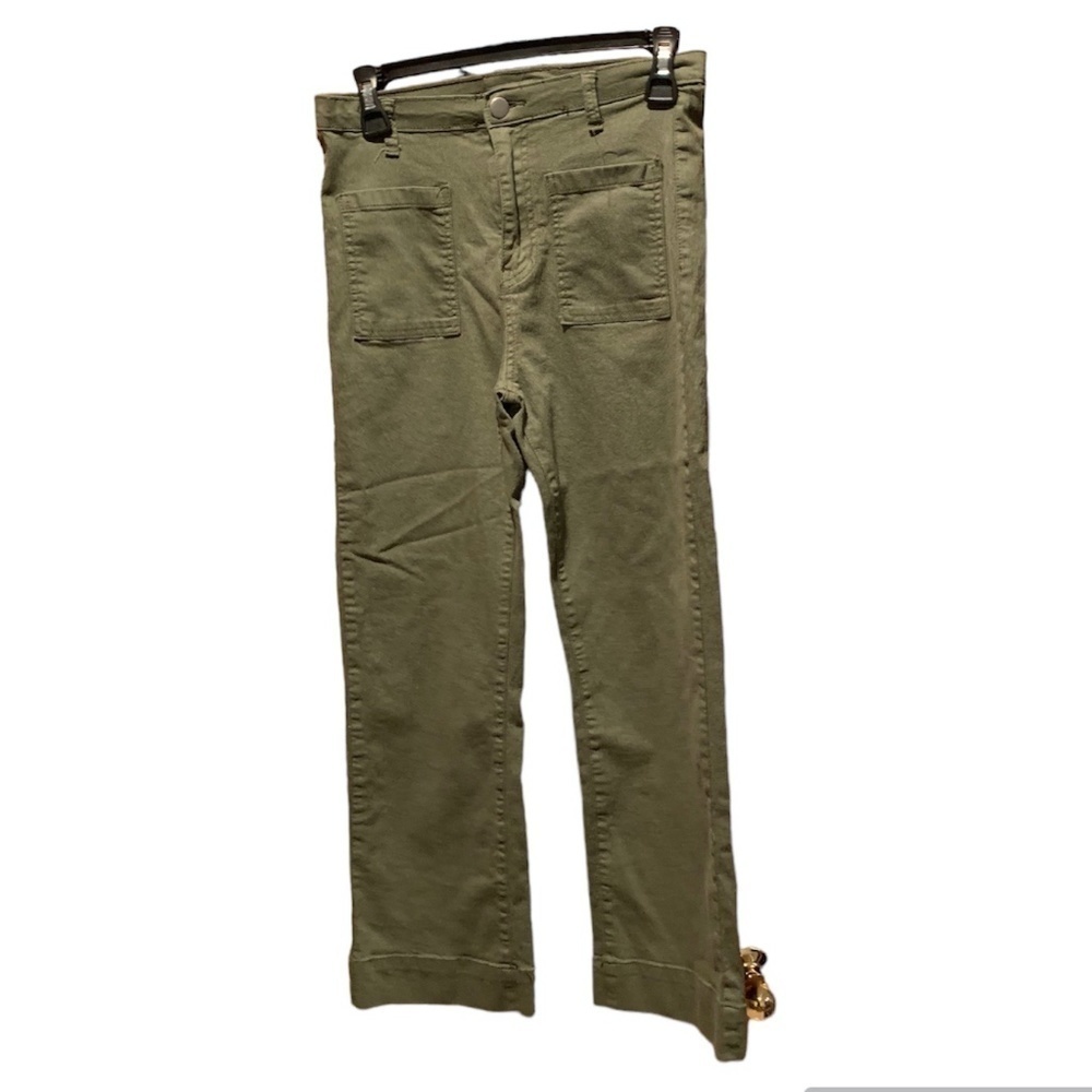 Hayden Los Angeles Cropped Straight lEg Pants Olive Small